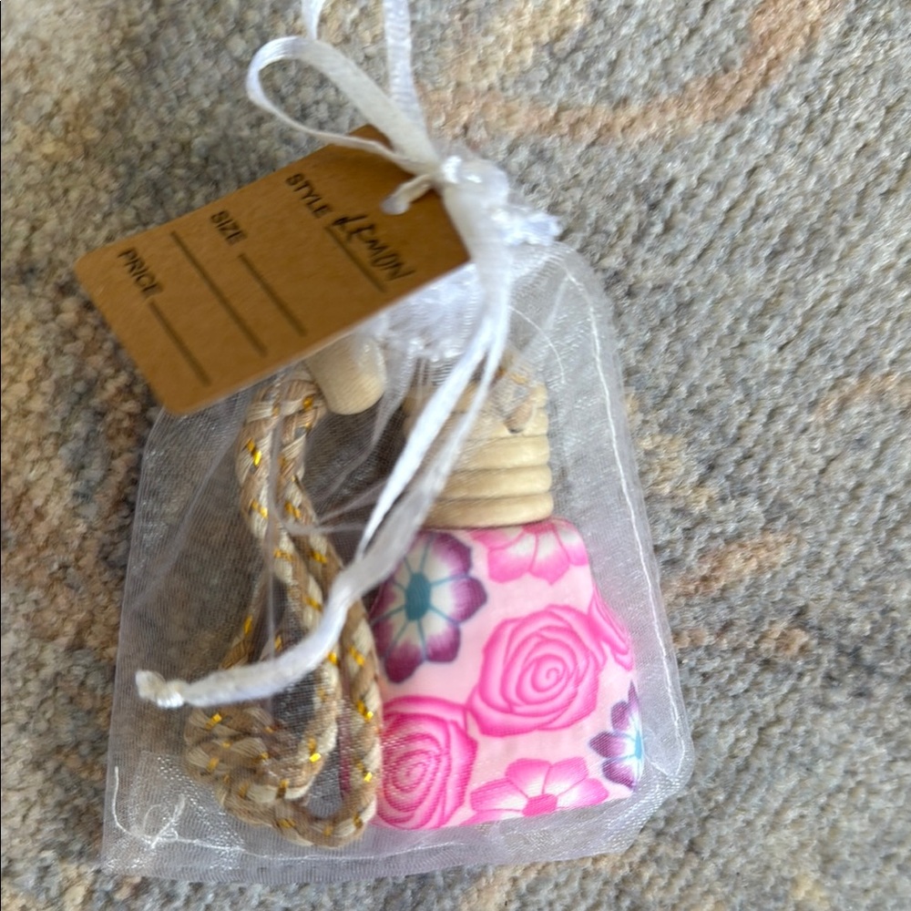 Floral Pink and Purple Car Air Freshener